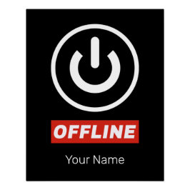 Offline-strömknapp för att slappna av vid kylning  perfect poster