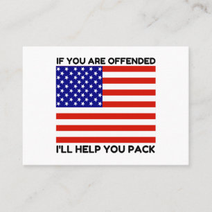 Offlinehjälp för USA flagga Visitkort