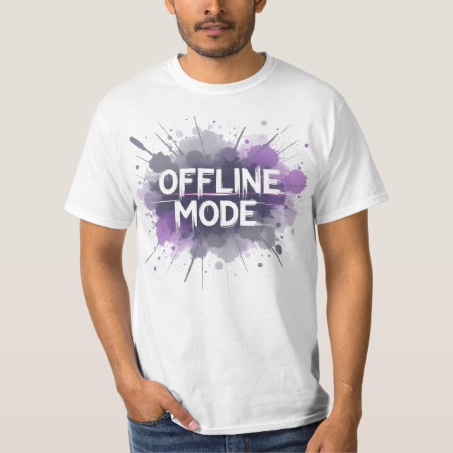 Offlineläge - Lustigt relaterbart Social T Shirt (Framsida)