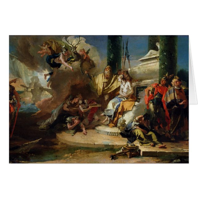 Offret av Iphigenia Hälsningskort (Framsidan Horizontal)