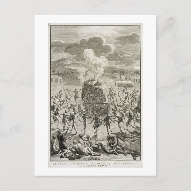 offret för Quitchi-Manitou eller Underbaren Spi Vykort (Framsida)