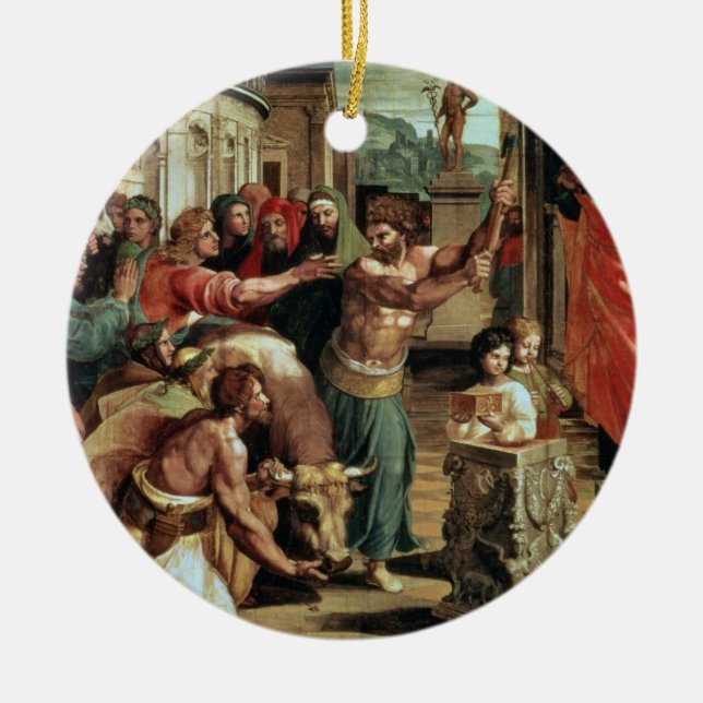 Offret på Lystra (tecknaden för Sistinen C Julgransprydnad Keramik (Framsidan)