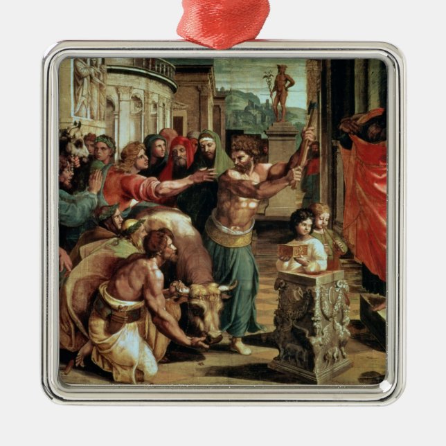 Offret på Lystra (tecknaden för Sistinen C Julgransprydnad Metall (Framsidan)