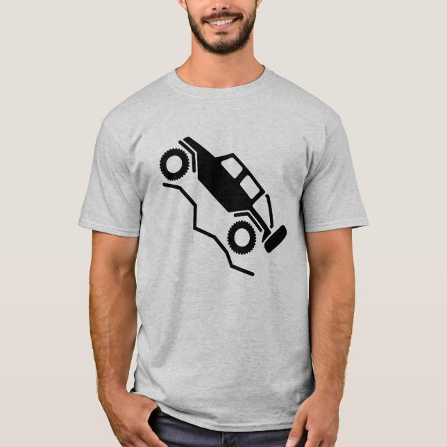 Offroad 4 wd Sten Crawling Logotyp T Shirt (Framsida)