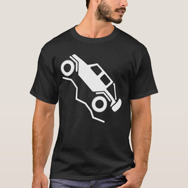 Offroad 4 wd Sten Crawling Logotyp T Shirt (Framsida)