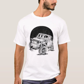 Offroad_Car_black_and_white T Shirt