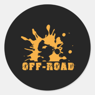 Offroad Quad Tävla ATV Rider Extreme Sports Gift Runt Klistermärke
