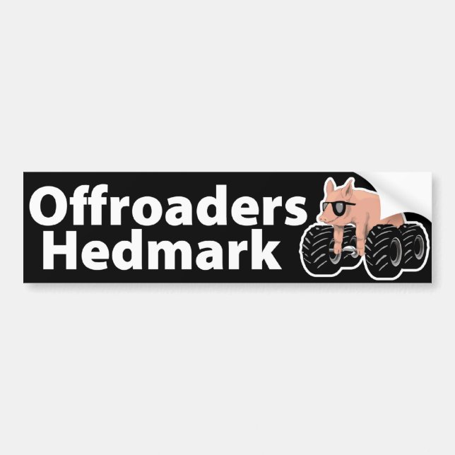 Offroaders Hedmark - bildekalsvart Bildekal (Framsidan)