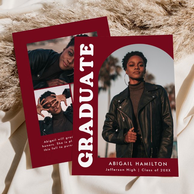 Offset Arch Burgundy 4 Photo Studenten Meddelande (Skapare uppladdad)