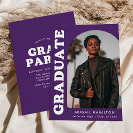 Offset Arch Lila Photo Studentfest Inbjudningar