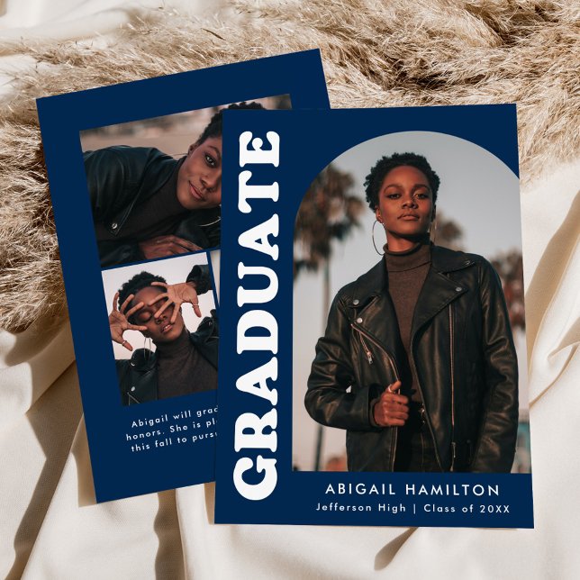 Offset Arch Navy Blue 4 Photo Studenten Meddelande (Skapare uppladdad)