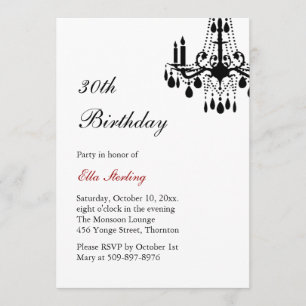 Offset Grand Ballroom Birthday-inbjudan (vit) Inbjudningar