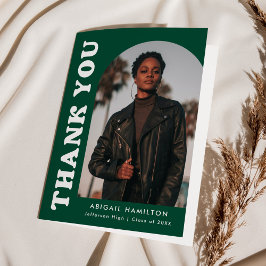 Offset Grönt Arch 4 Photo Studenten Tack Kort