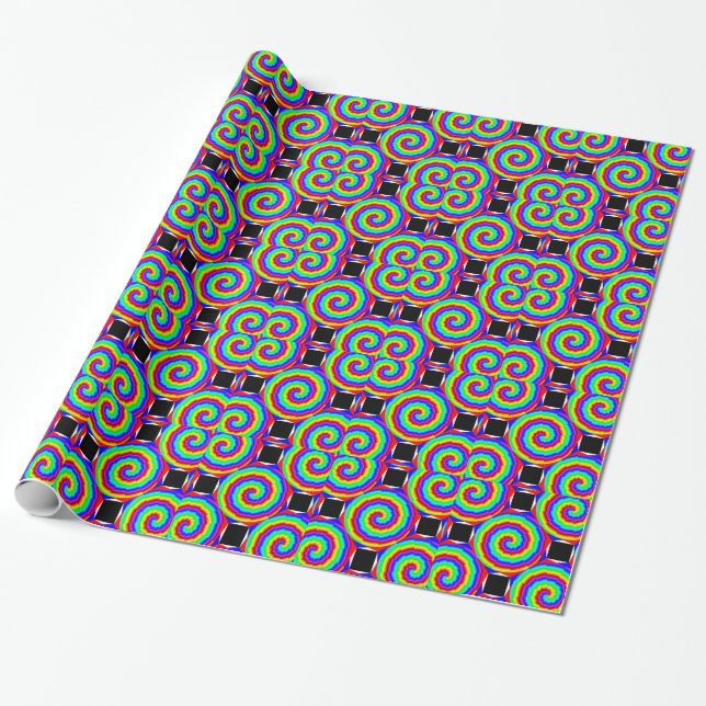 Offset Rainbow Spiral av Kenneth Yoncich Presentpapper (Utrullad)