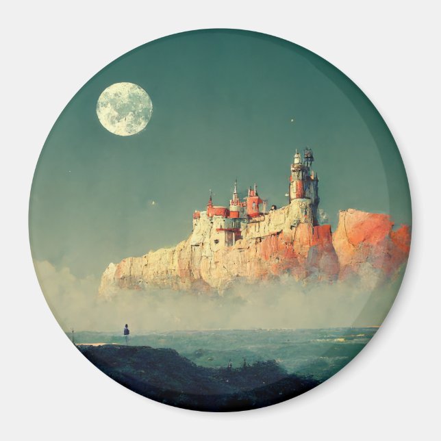 Offshore Citadel Fantasy Sci-Fi Magnet (Framsidan)