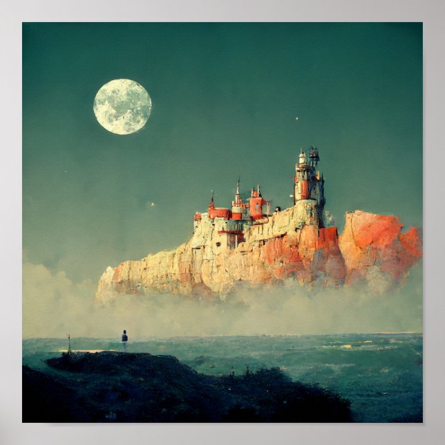 Offshore Citadel Fantasy Sci-Fi Poster (Framsidan)