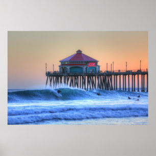 Offshore-Vind Huntington Beach Pier Poster