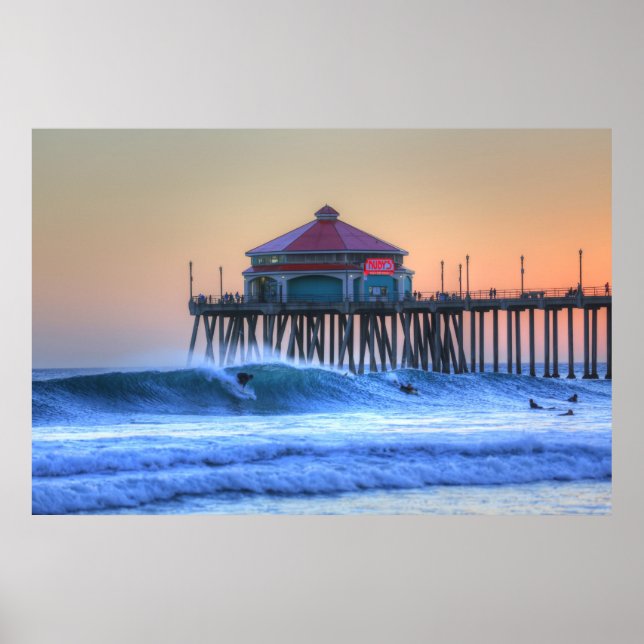 Offshore-Vind Huntington Beach Pier Poster (Framsidan)