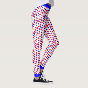 Offslag Distress Red and Blue Stars Leggings