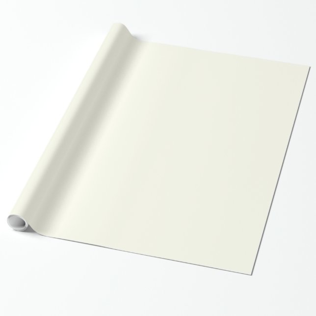 OffWhite Cream Milky Neutralt Solid Färg Presentpapper (Utrullad)