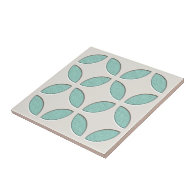 OffWhite Seaglass Turcos Grönt Mosaic Art Kakelplatta (Sidan)