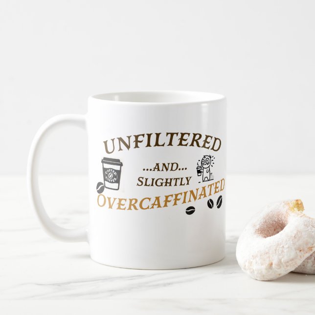 Ofiltrerad och lätt överkoffeinfri Mugg (Med munk)