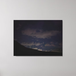 Ofiltrerat himlar nattetid med stjärnor och moln canvastryck