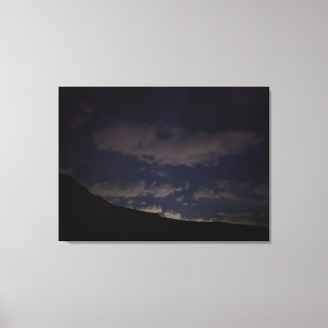 Ofiltrerat himlar nattetid med stjärnor och moln canvastryck (Framsida)
