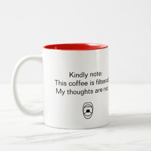 Ofiltrerat Thoughts-kaffe mugg