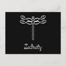 Ofinity Dragonfly vit design Vykort