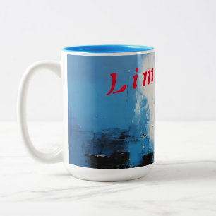 "Ofinity Fusion: Två-tona Mugg med Abstrakt Blue.