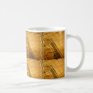 Ofinity Golden Giraffe Animal Motif Art Print Kaffemugg