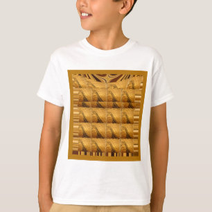 Ofinity Golden Giraffe Animal Motif Art Print T Shirt