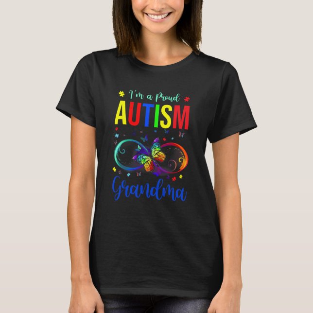 Ofinity Im A Proud Grandma Autism Awareness Butte T Shirt (Framsida)