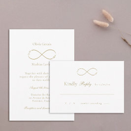 Ofinity Kärlek Monogram Elegant White  Bröllop OSA Kort