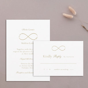 Ofinity Kärlek Monogram Elegant White Bröllop OSA Kort