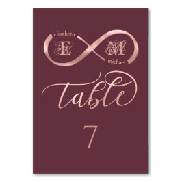 Ofinity ro guld romantic monogram calligraphy bordsnummer