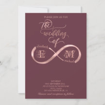 Ofinity ro guld romantic monogram calligraphy
