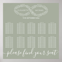 Ofinity sage botanical simple romantic elegant poster