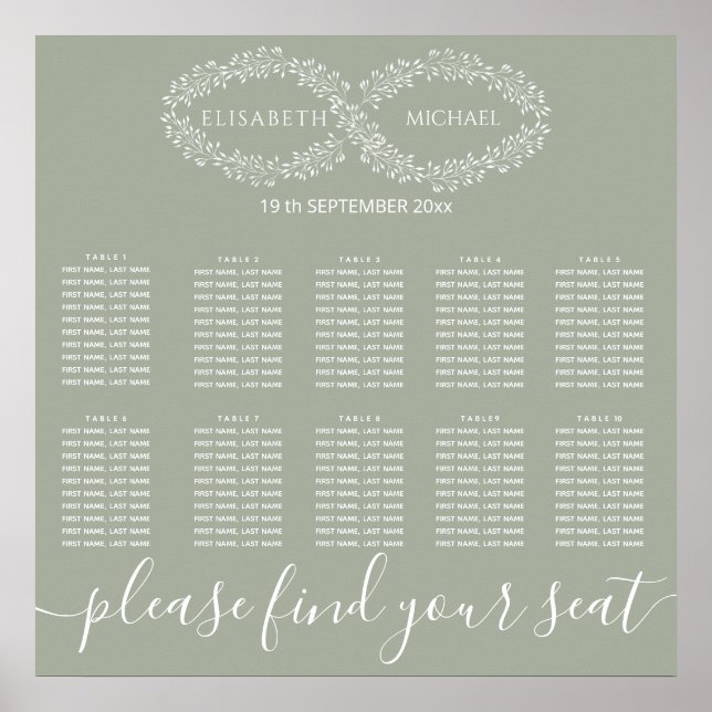 Ofinity sage botanical simple romantic elegant poster (Framsidan)