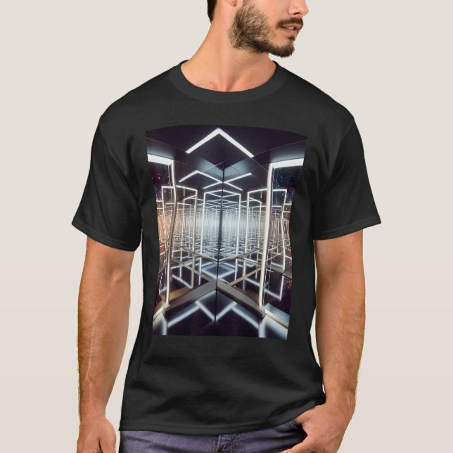 Ofinity Spegel Mesmerizing Art Djup Spegel T Shirt (Framsida)