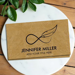 Ofinity Symbol Feather - Art Visitkort