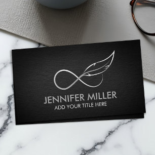 Ofinity Symbol Feather - Art Visitkort