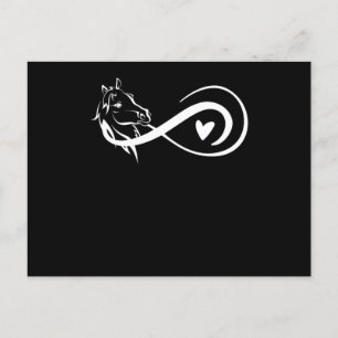 Ofinity Symbol Horse Heart Equestrian Tävla Gift Vykort