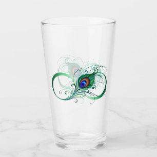 Ofinity Symbol med Peacock Feather Glaskopp