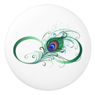 Ofinity Symbol med Peacock Feather Knopp