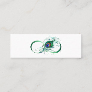 Ofinity Symbol med Peacock Feather Mini Visitkort