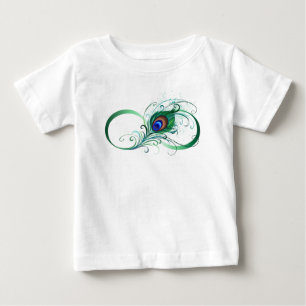 Ofinity Symbol med Peacock Feather T Shirt
