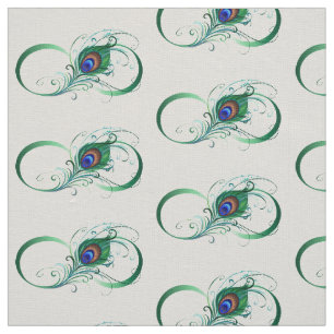 Ofinity Symbol med Peacock Feather Tyg