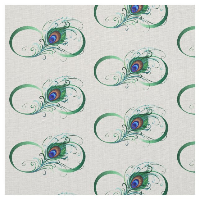 Ofinity Symbol med Peacock Feather Tyg (Prov)